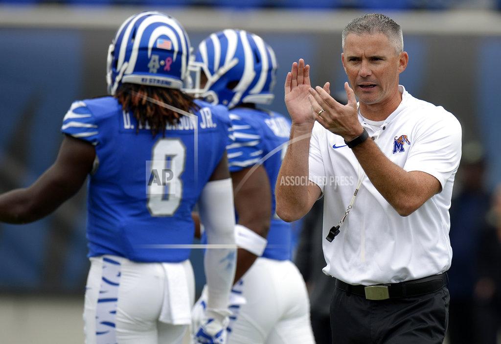 Mark Zaleski Memphis head coach Mike Norvell watches his players warm up before an NCAA college football game against Central Florida Saturday, Oct. 13, 2018, in Memphis, Tenn. (AP Photo/Mark Zaleski)