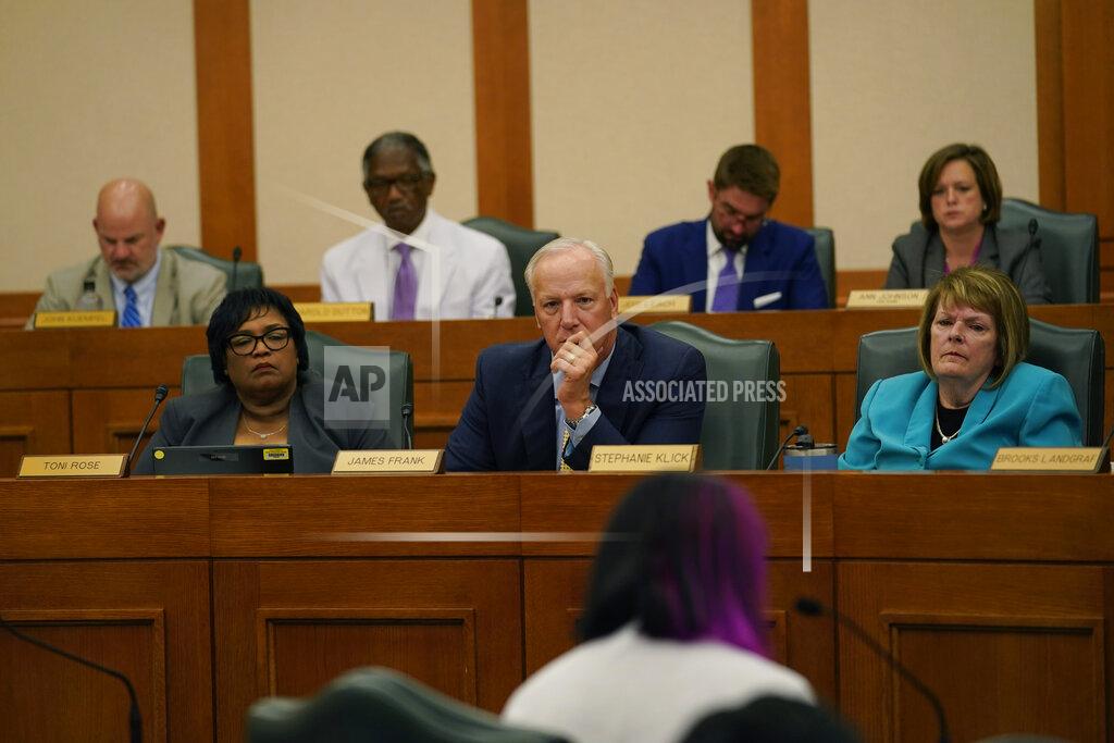 Eric Gay Jazmin Cazares, foreground, whose young sister Jacklyn was was one of 19 children killed at Robb Elementary School, speaks before a hearing at the state capitol, Thursday, June 23, 2022, in Austin, Texas. Cazares pleaded for Texas lawmakers to pass gun safety legislation and questioned why so many security measures failed. (AP Photo/Eric Gay)