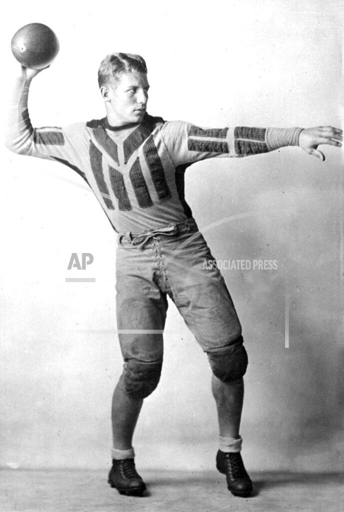 Uncredited FILE - This is a 1931 file photo showing Glen Presnell of the Portsmouth Spartans football team. The 1930 season was played with 11 clubs, including the Portsmouth Spartans _ who became the Detroit Lions in 1934. (AP Photo/File)