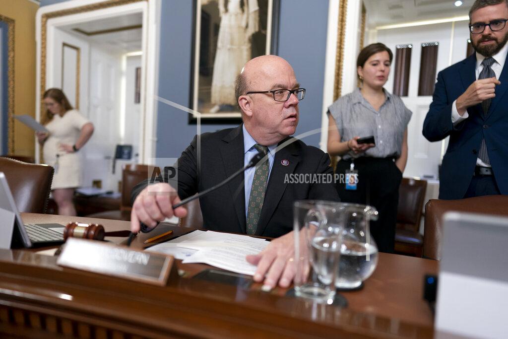 J. Scott Applewhite The House Rules Committee Chairman Jim McGovern, D-Mass., begins work to advance the Domestic Terrorism Prevention Act of 2022, at the Capitol in Washington, Tuesday, May 17, 2022. (AP Photo/J. Scott Applewhite)