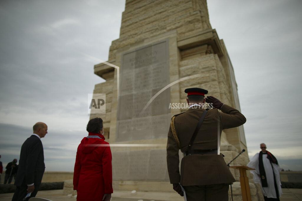 Emrah Gurel Dignitaries and military personnel attend a ceremony to commemorate soldiers who died during the World War I campaign on the Gallipoli peninsula, in Canakkale, Turkey, Saturday, April 24, 2021, a day ahead of the 106th anniversary of the Gallipoli Campaign.The Gallipoli Campaign of 1915 by Allied forces aimed to take control of the peninsula to weaken the Ottoman Empire. The campaign failed and Allied forces withdrew after eight months of fighting on the ground and some 250,000 casualties on both sides. The memorials were kept small due to the COVID-19 pandemic.(AP Photo/Emrah Gurel)