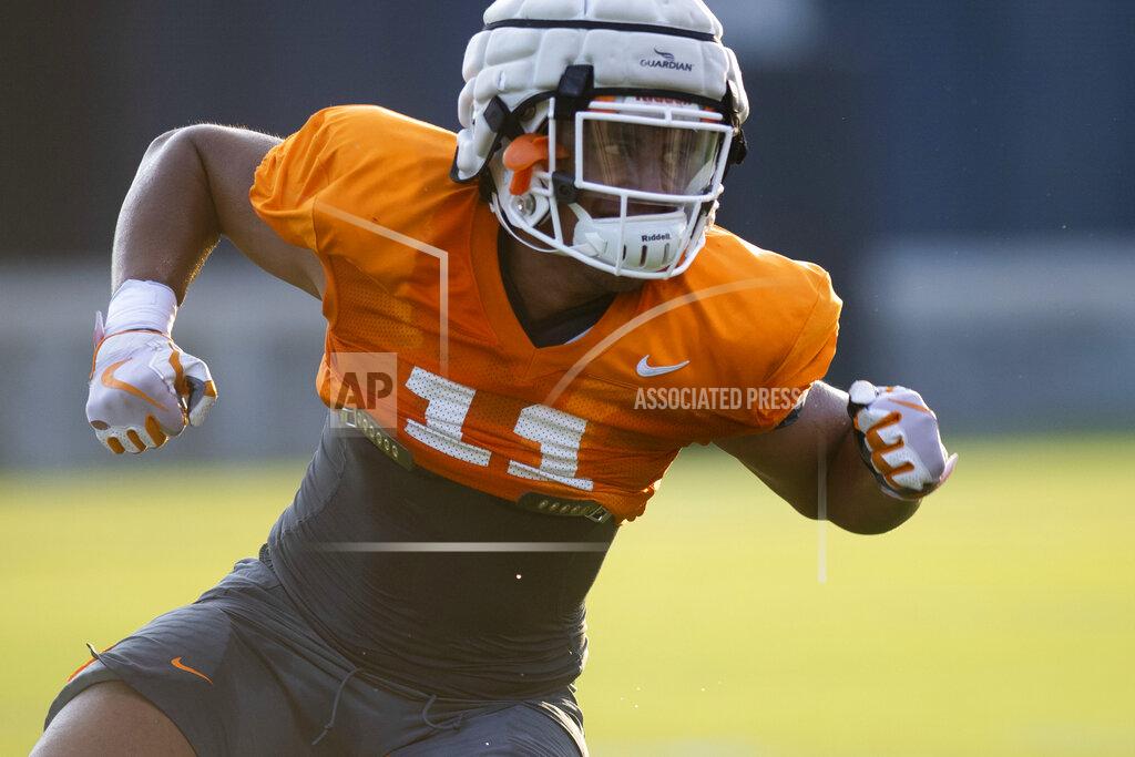 Saul Young FILE - In this Aug. 9, 2019, file photo, Tennessee freshman linebacker Henry To'o To'o runs a drill during an NCAA college football practice in Knoxville, Tenn. Tennessee already has a freshman linebacker tied for the team lead in tackles, and the Volunteers plan to rely more on their younger players as they attempt to recover from their worst start in over three decades (Saul Young/Knoxville News Sentinel via AP, File)
