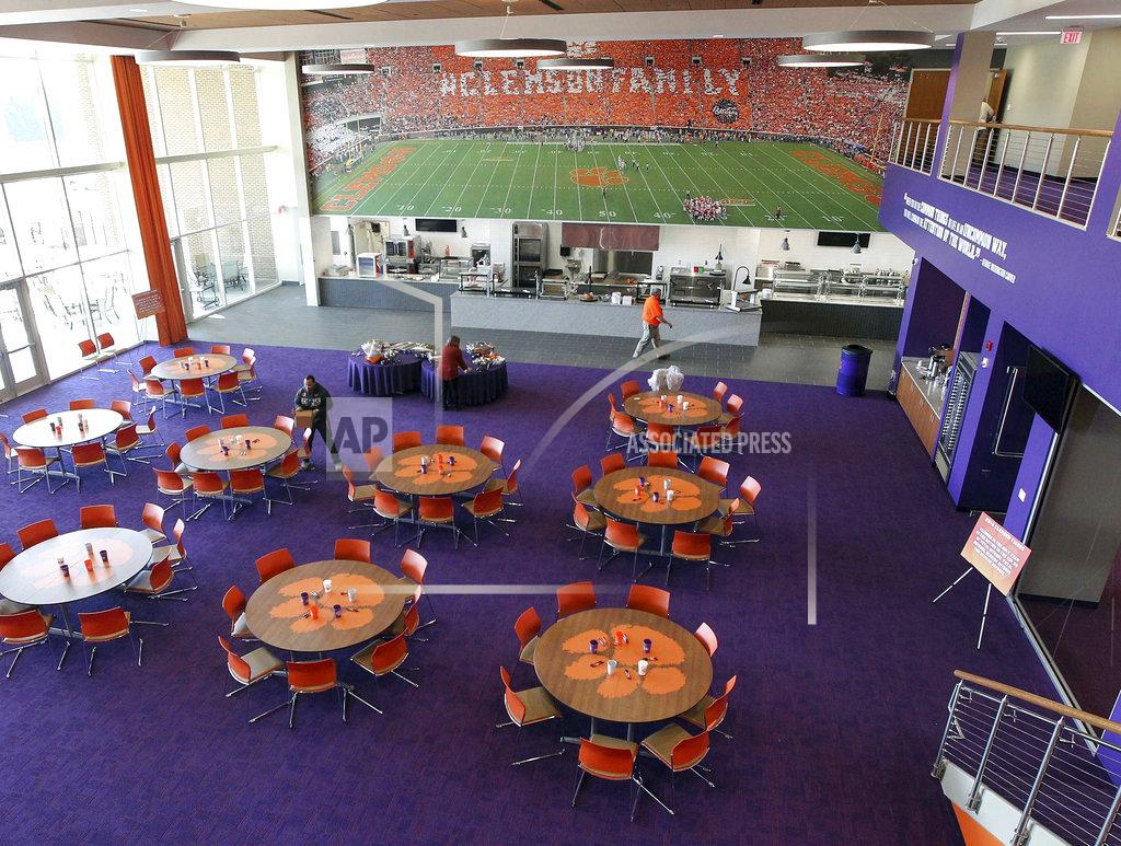 Ken Ruinar/Gannett Usa Today Network In 2017, the dining room at the Clemson Football Facility in Clemson, S.C.. ( Ken Ruinard / Gannett/USA Today Network )/The Independent-Mail via AP)