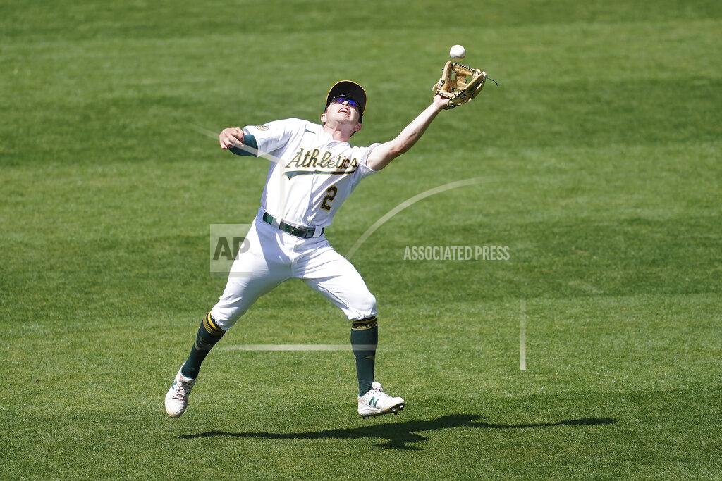 Jeff Chiu Oakland Athletics second baseman Nick Allen catches a pop out hit by Toronto Blue Jays' George Springer during the ninth inning of a baseball game in Oakland, Calif., Wednesday, July 6, 2022. (AP Photo/Jeff Chiu)