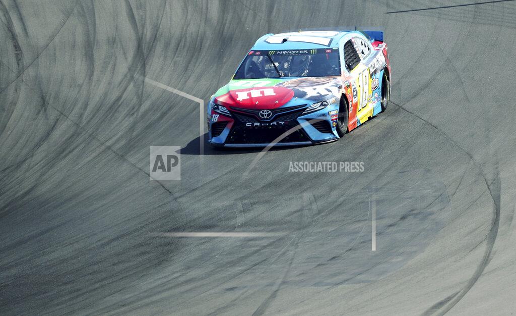 John Munson Kyle Busch heads into Turn 1 during a NASCAR Cup Series auto race at Watkins Glen International, Sunday, Aug. 4, 2019, in Watkins Glen, N.Y. (AP Photo/John Munson)