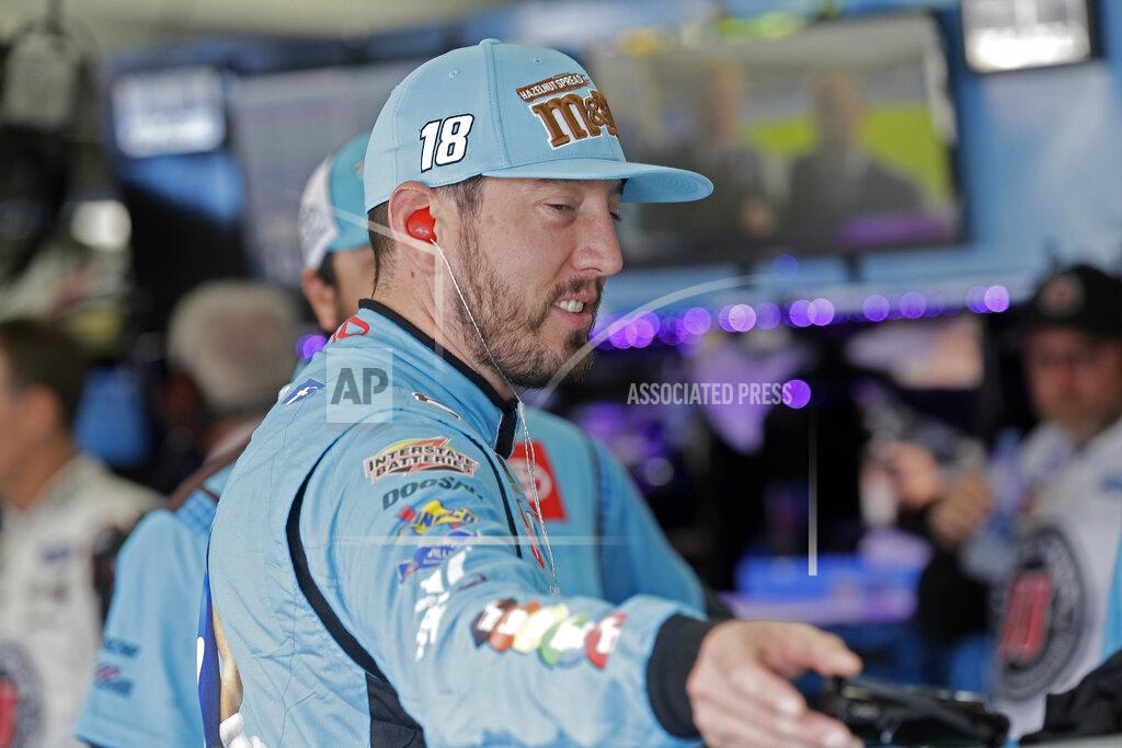 Gerry Broome Kyle Busch prepares to practice for Sunday's NASCAR Cup Series auto race at Charlotte Motor Speedway in Concord, N.C., Saturday, Sept. 28, 2019. (AP Photo/Gerry Broome)