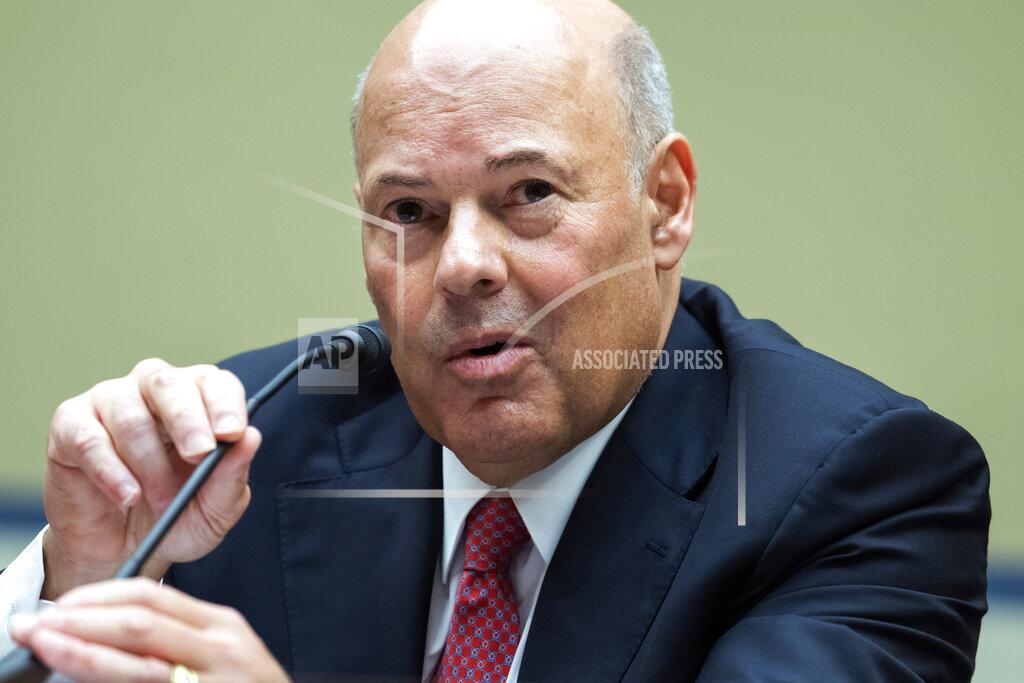 Tom Williams Postmaster General Louis DeJoy testifies during a House Oversight and Reform Committee hearing on the Postal Service on Capitol Hill, Monday, Aug. 24, 2020, in Washington. (Tom Williams/Pool via AP)