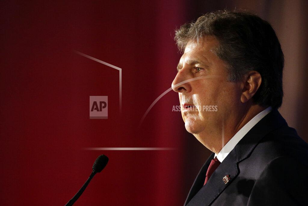 Butch Dill Mississippi State head coach Mike Leach speaks to reporters during an NCAA college football news conference at the Southeastern Conference media days, Wednesday, July 21, 2021, in Hoover, Ala. (AP Photo/Butch Dill)