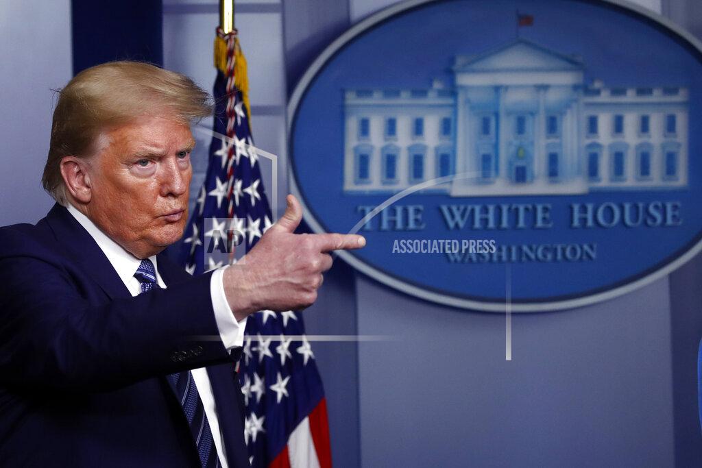 Alex Brandon President Donald Trump speaks about the coronavirus in the James Brady Press Briefing Room of the White House, Tuesday, April 21, 2020, in Washington. (AP Photo/Alex Brandon)