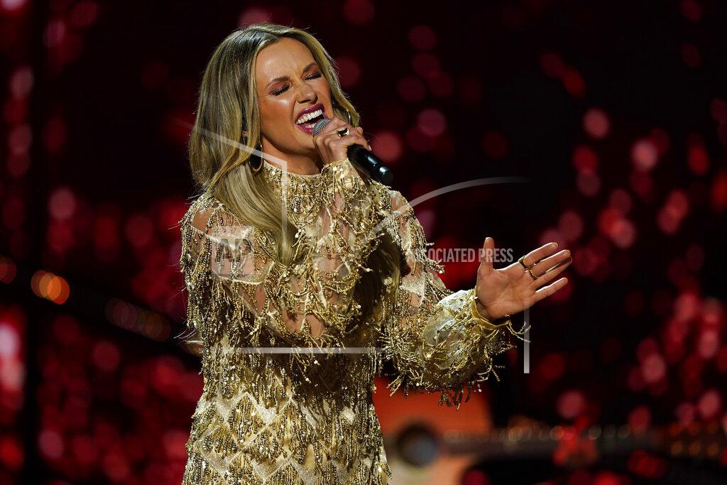 Mark Humphrey Carly Pearce performs at the 56th annual Academy of Country Music Awards on Sunday, April 18, 2021, at the Grand Ole Opry in Nashville, Tenn. (AP Photo/Mark Humphrey)