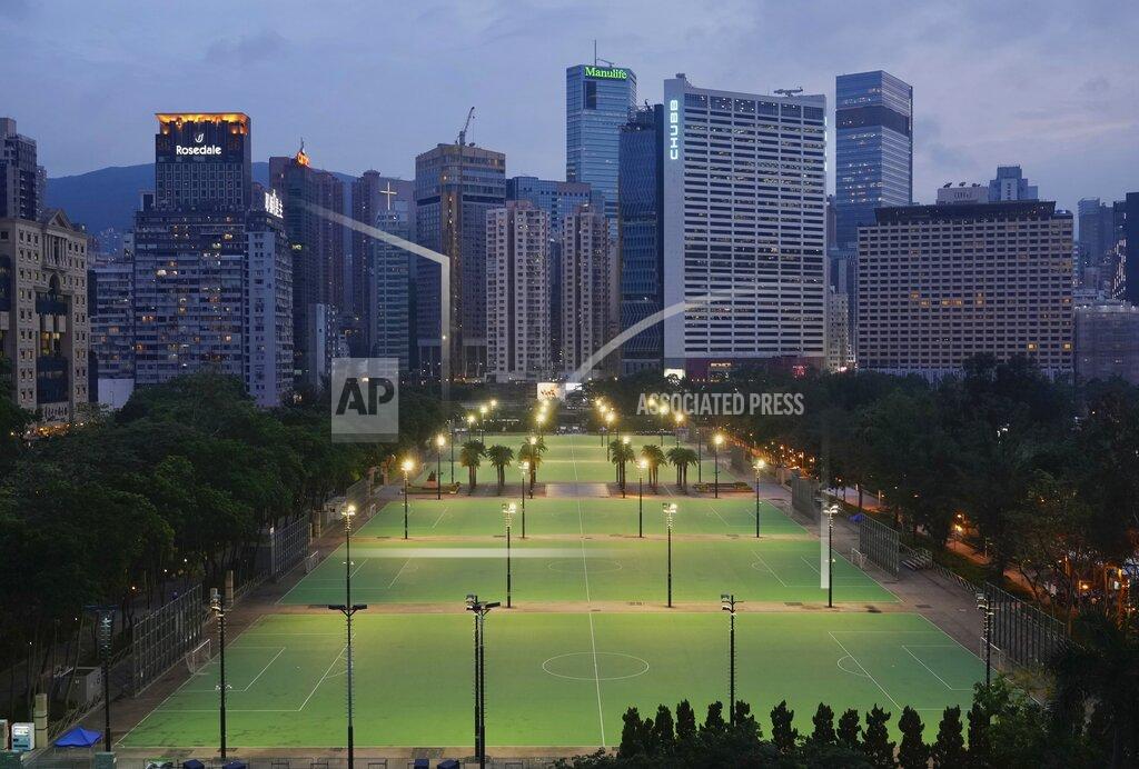 Vincent Yu Hong Kong Victoria Park is seen Friday, June 4, 2021. Police arrested an organizer of Hong Kong's annual candlelight vigil remembering the deadly Tiananmen Square crackdown and warned people not to attend the banned event Friday as authorities mute China's last pro-democracy voices. In past years, tens of thousands of people gathered in Hong Kong's Victoria Park to honor those who died when China’s military put down student-led pro-democracy protests on June 4, 1989. Hundreds, if not thousands were killed. (AP Photo/Vincent Yu)