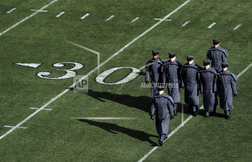 Matt Slocum Army cadets march onto the field before an NCAA college football game against Navy, Saturday, Dec. 8, 2018, in Philadelphia. (AP Photo/Matt Slocum)