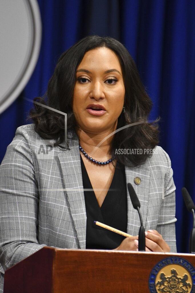 Marc Levy Pennsylvania's acting secretary of state, Leigh Chapman, speaks at a news conference in the state Capitol, May 25, 2022, in Harrisburg, Pa. (AP Photo/Marc Levy)