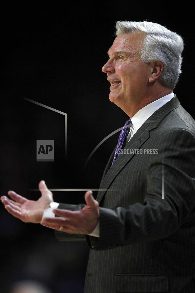 Orlin Wagner Kansas State head coach Bruce Weber questions a call during the first half of the team's NCAA college basketball game against Monmouth in Manhattan, Kan., Wednesday, Nov. 13, 2019. (AP Photo/Orlin Wagner)