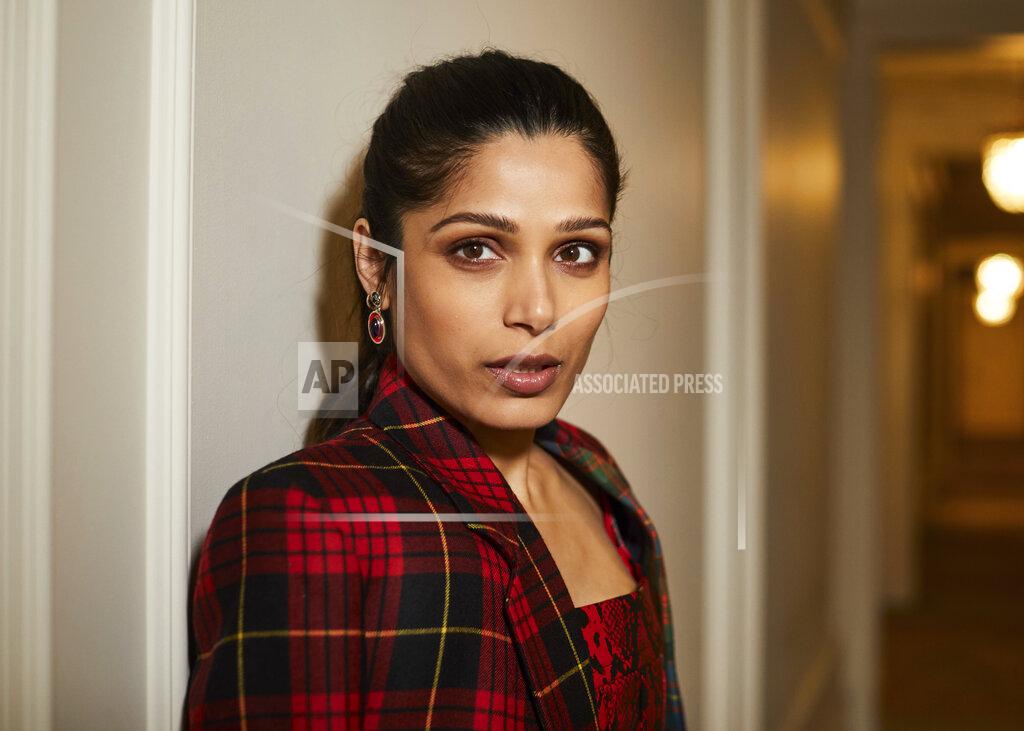 Matt Licari Freida Pinto poses for a portrait to promote "Mr. Malcolm's List" on Tuesday, June 28, 2022 in New York. (Photo by Matt Licari/Invision/AP)