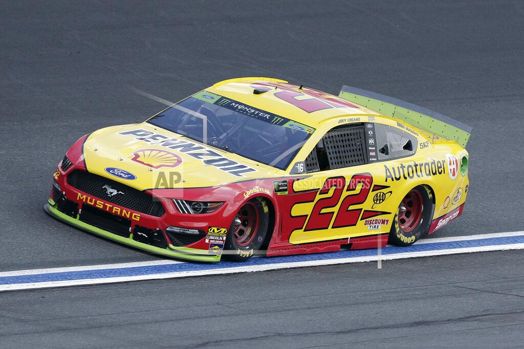 Gerry Broome Joey Logano drives through Turn 4 during the NASCAR Cup Series auto race at Charlotte Motor Speedway in Concord, N.C., Sunday, Sept. 29, 2019. (AP Photo/Gerry Broome)