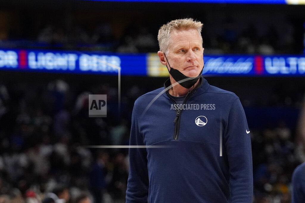 Tony Gutierrez Golden State Warriors head coach Steve Kerr walks off the court after the first half of Game 4 of the NBA basketball playoffs Western Conference finals against the Dallas Mavericks, Tuesday, May 24, 2022, in Dallas. (AP Photo/Tony Gutierrez)