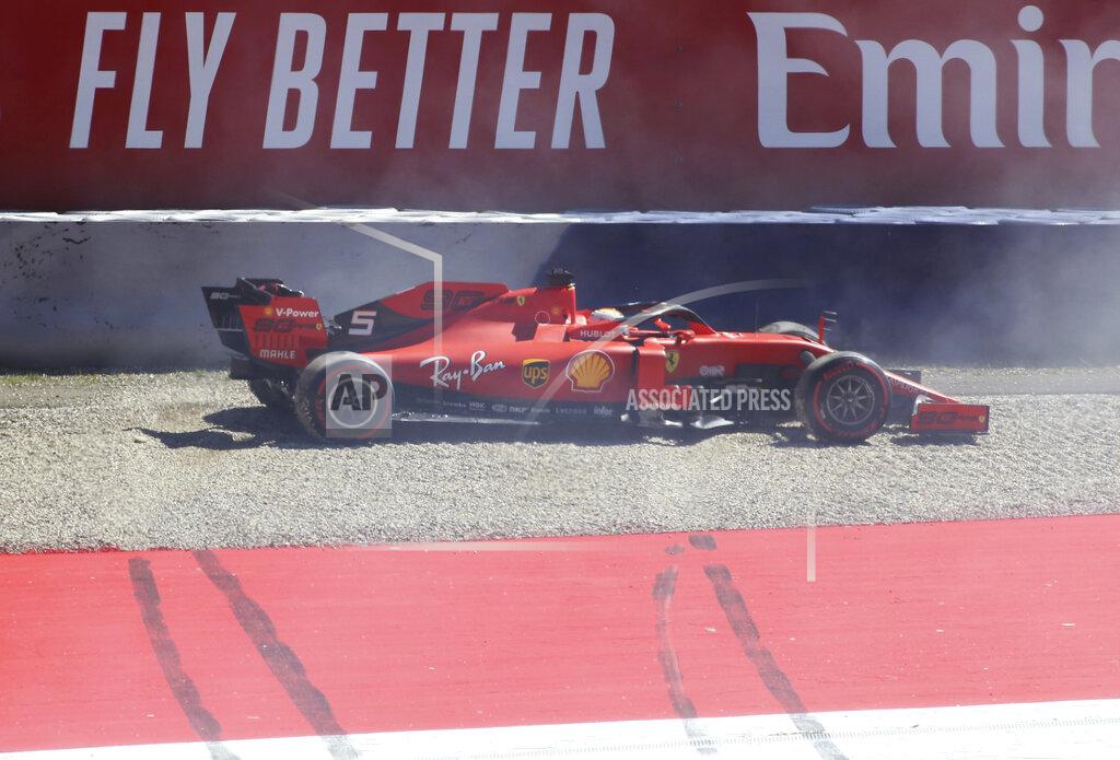 Ronald Zak Ferrari driver Sebastian Vettel of Germany goes off the track and on to the gravel during the second free practice session for the Austrian Formula One Grand Prix at the Red Bull Ring racetrack in Spielberg, southern Austria, Friday, June 28, 2019. The race will be held on Sunday. (AP Photo/Ronald Zak)