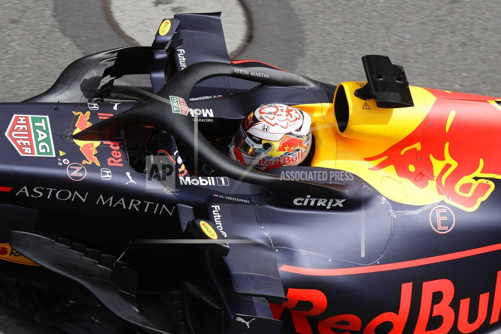 Luca Bruno Red Bull driver Max Verstappen of the Netherland's steers his car during the third free practice at the Monaco racetrack, in Monaco, Saturday, May 25, 2019. The Formula one race will be held on Sunday. (AP Photo/Luca Bruno)