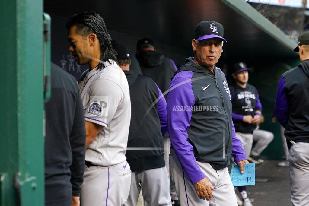 Patrick Semansky Colorado Rockies manager Bud Black walks in the dugout before a baseball game against the Washington Nationals, Thursday, May 26, 2022, in Washington. (AP Photo/Patrick Semansky)