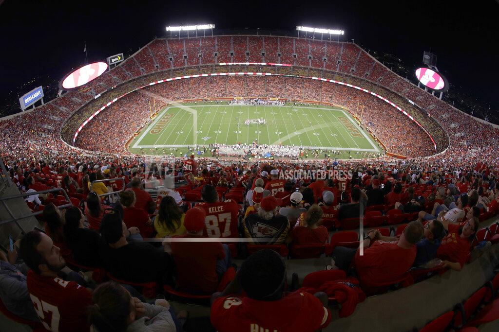 Charlie Riedel FILE - The Kansas City Chiefs and the San Francisco 49ers play during the second half of an NFL preseason football game at Arrowhead Stadium in Kansas City, Mo., Aug. 24, 2019. There are 23 venues bidding to host soccer matches at the 2026 World Cup in the United States, Mexico and Canada. (AP Photo/Charlie Riedel, File)