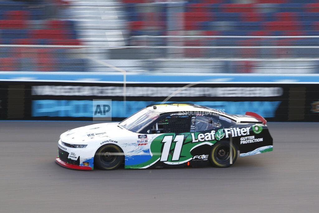 Ralph Freso Justin Haley races through Turn 4 during the NASCAR Xfinity Series auto race at Phoenix Raceway, Saturday, Nov. 7, 2020, in Avondale, Ariz. (AP Photo/Ralph Freso)