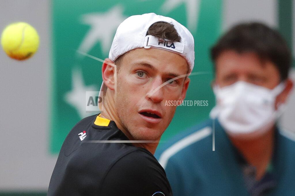 Michel Euler Argentina's Diego Schwartzman plays a shot against Spain's Rafael Nadal in the semifinal match of the French Open tennis tournament at the Roland Garros stadium in Paris, France, Friday, Oct. 9, 2020. (AP Photo/Michel Euler)