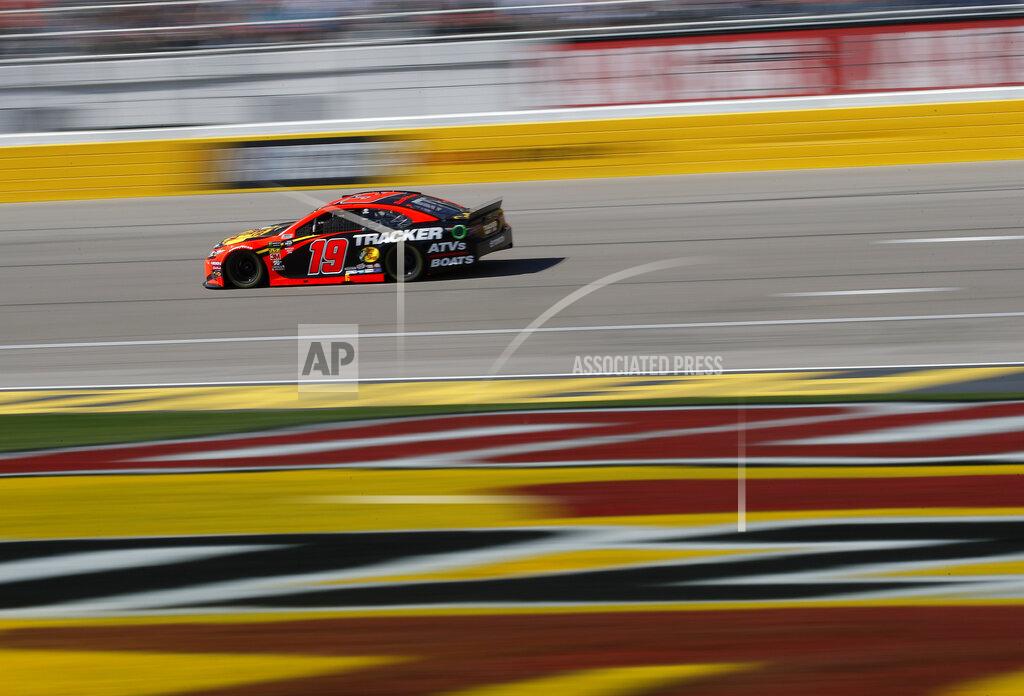 John Locher Martin Truex Jr. drives during a NASCAR Cup Series auto race at the Las Vegas Motor Speedway, Sunday, March 3, 2019, in Las Vegas. (AP Photo/John Locher)