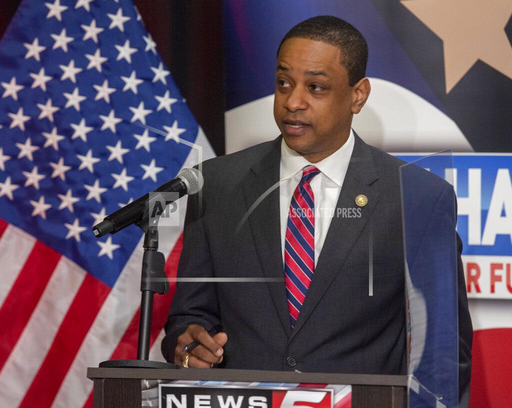 David Crigger Democratic candidate for Governor of Virginia Lt. Gov. Justin Fairfax answers a question during a debate held in Bristol, Va., on Thursday, May 6, 2021. (David Crigger/Bristol Herald Courier via AP)