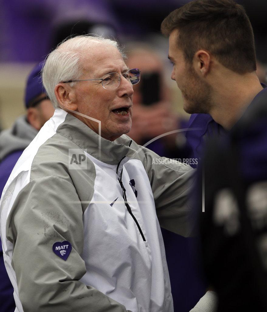 Orlin Wagner Kansas State head coach Bill Snyder greets seniors before an NCAA college football game against Texas Tech in Manhattan, Kan., Saturday, Nov. 17, 2018. (AP Photo/Orlin Wagner)