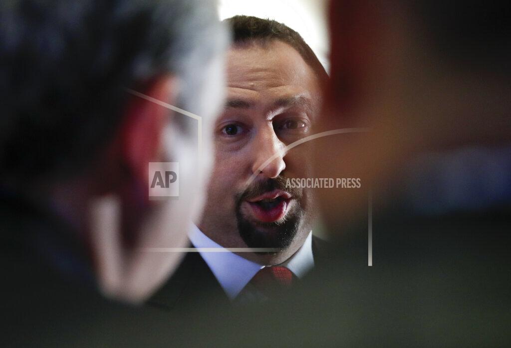 Carolyn Kaster FILE - In this Nov. 16, 2016, file photo, Jason Miller, a senior adviser to President-elect Donald Trump, speaks to reporters in New York. Late last month, the Trump campaign moved two veteran political aides into senior leadership roles, reflective of an effort to bring more experience to the campaign team. And on Friday, June 5, 2020, the campaign brought on board former communications chief Miller as a senior adviser as well. (AP Photo/Carolyn Kaster, File)