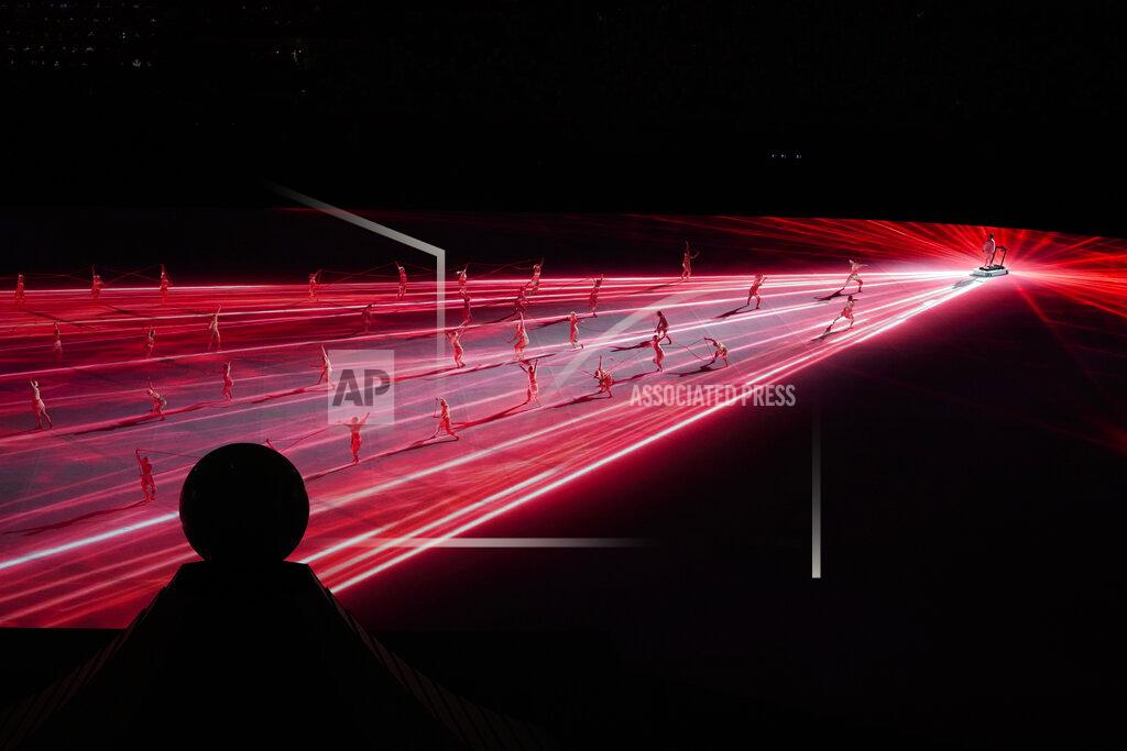 Lee Jin-Man Dancers perform during the opening ceremony in the Olympic Stadium at the 2020 Summer Olympics, Friday, July 23, 2021, in Tokyo, Japan. (AP Photo/Lee Jin-man)