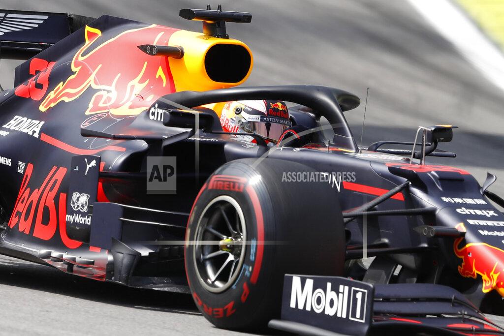 Nelson Antoine Red Bull driver Max Verstappen, of the Netherlands, steers his car during the Brazilian Formula One Grand Prix at the Interlagos race track in Sao Paulo, Brazil, Sunday, Nov. 17, 2019. (AP Photo/Nelson Antoine)