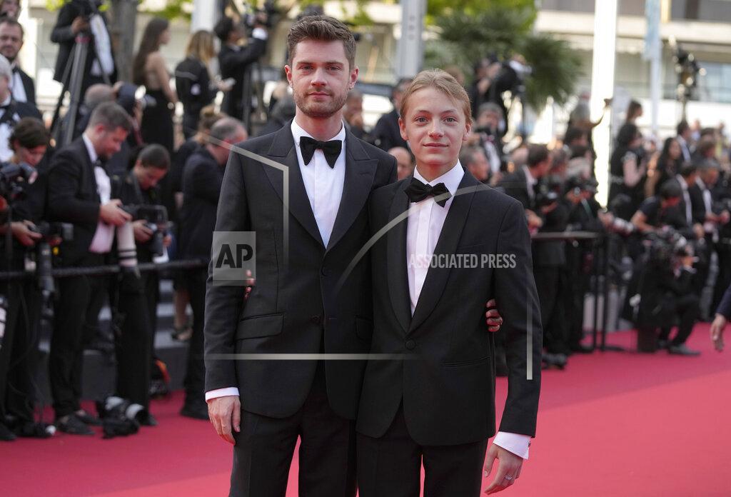Petros Giannakouris Director Lukas Dhont, left, and Eden Dambrine pose for photographers upon arrival at the awards ceremony of the 75th international film festival, Cannes, southern France, Saturday, May 28, 2022. (AP Photo/Petros Giannakouris)