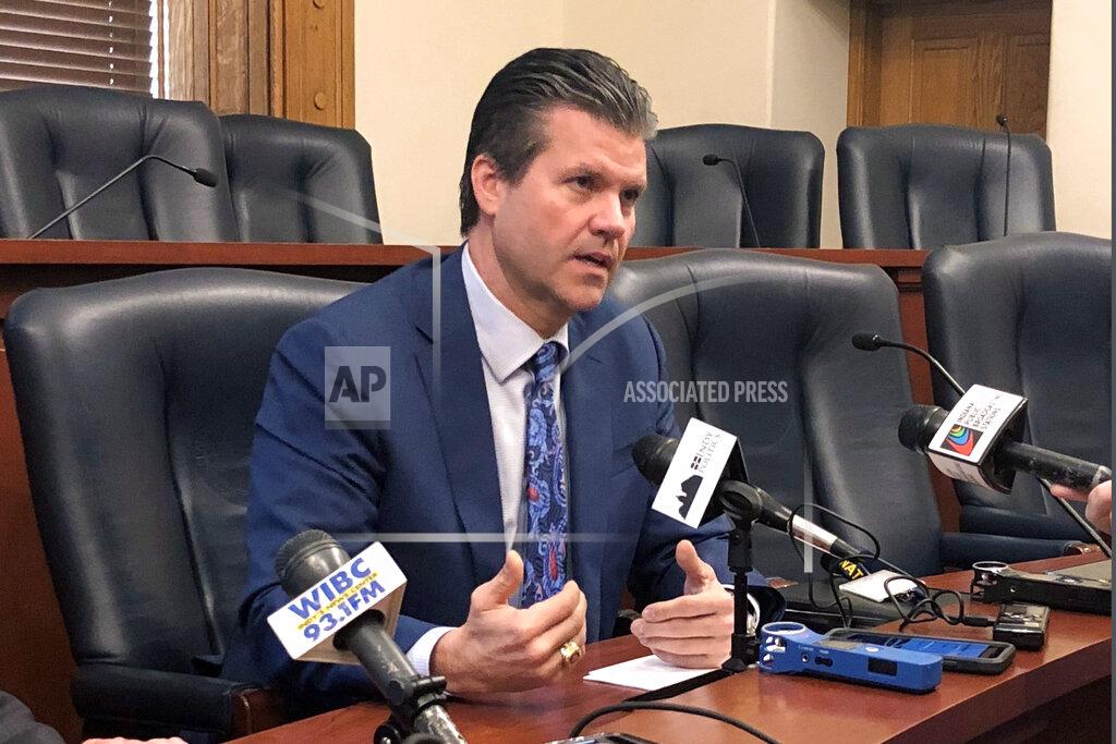 Tom Davies In this April 17, 2019, photo, Indiana Senate Appropriations Committee Chairman Ryan Mishler speaks during a news conference at the Indiana Statehouse in Indianapolis. Mishler's committee dedicated $75 million from the state's 2021 federal COVID-19 relief funding toward a new program helping workers obtain short-term training certifications despite the concept receiving little public discussion and few details on the money would be spent. (AP Photo/Tom Davies)