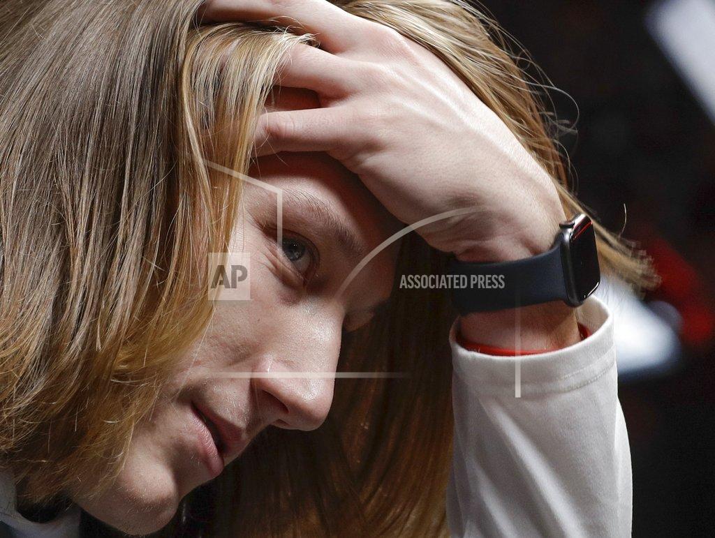 David J. Phillip Clemson's Trevor Lawrence answers questions during media day for the NCAA college football playoff championship game Saturday, Jan. 5, 2019, in Santa Clara, Calif. (AP Photo/David J. Phillip)