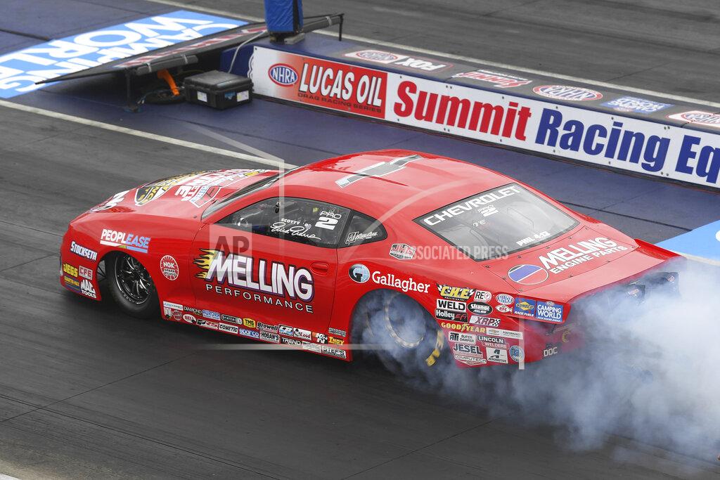Marc Gewertz In this photo provided by the NHRA, Erica Enders picks up her fourth victory in five races in Pro Stock at Summit Racing Equipment Motorsports Park at the Summit Racing Equipment NHRA Nationals in Norwalk, Ohio, Sunday, June 26, 2022. (Marc Gewertz/NHRA via AP)