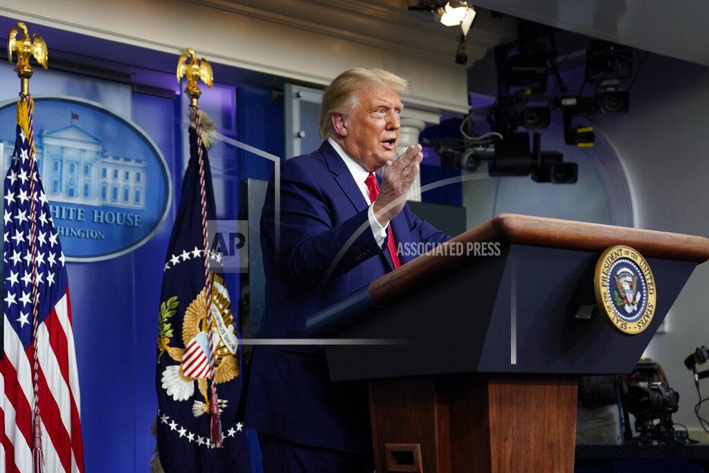 President Donald Trump speaks during a news conference at the White House, Wednesday, Sept. 16, 2020, in Washington. (AP Photo/Evan Vucci)