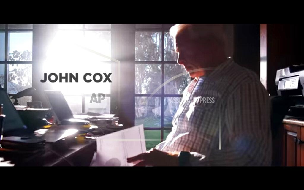 Uncredited This image taken from video provided by John Cox for Governor 2021 INC. shows a still from a newly released campaign video of Republican gubernatorial candidate John Cox. Cox and Caitlyn Jenner, two Republicans running to oust California Gov. Gavin Newsom, sought to make a fresh impression with voters Tuesday, May 4, 2021, with the release of new campaign ads, marking a new phase in the pending recall. (John Cox for Governor 2021 INC. via AP)