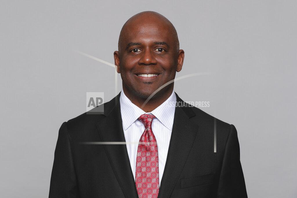FILE - This is a May 14, 2019, file photo showing Martin Mayhew of the San Francisco 49ers NFL football team. Washington has hired Martin Mayhew to be its new general manager. The hiring of Mayhew makes Washington the only team in the NFL with a Black team president and GM. (AP Photo/File)
