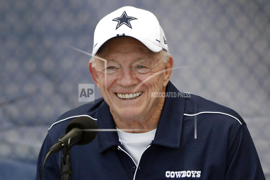 Marcio Jose Sanchez FILE - In this July 26, 2019, file photo, Dallas Cowboys owner Jerry Jones smiles during a press conference at the NFL football team training camp in Oxnard, Calif. There will be plenty of winners and losers, but the big winner is a league that had to be drawn kicking and screaming into the new world of sports betting. The NFL will profit not only from various deals with its new sports betting partners, but should also benefit from increased viewership. Cowboys owner Jerry Jones believes that benefit will be huge. (AP Photo/Marcio Jose Sanchez, File)