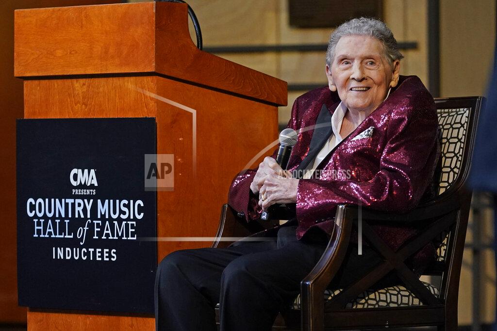 Mark Humphrey Jerry Lee Lewis speaks at the Country Music Hall of Fame after it was announced he will be inducted as a member Tuesday, May 17, 2022, in Nashville, Tenn. (AP Photo/Mark Humphrey)