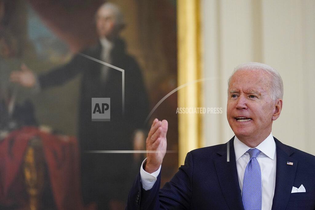 Susan Walsh President Joe Biden answers a question from a reporter after he spoke about COVID-19 vaccine requirements for federal workers in the East Room of the White House in Washington, Thursday, July 29, 2021. (AP Photo/Susan Walsh)
