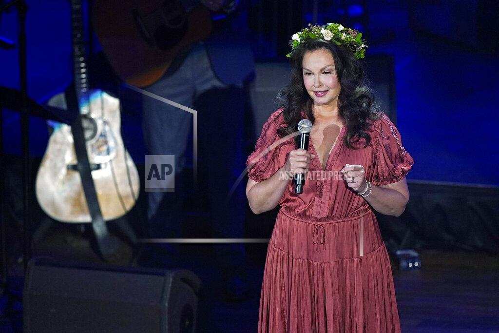 Mark Humphrey Ashley Judd speaks during a tribute to her mother, country music star Naomi Judd, Sunday, May 15, 2022, in Nashville, Tenn. Naomi Judd died April 30. She was 76. (AP Photo/Mark Humphrey)