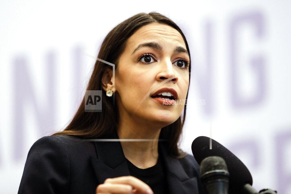Frank Franklin Ii FILE - U.S. Rep. Alexandria Ocasio-Cortez, D-N.Y., speaks during a news conference, Friday, May 1, 2020, in the Bronx borough of New York. Ocasio-Cortez is running for reelection in New York's 14th Congressional District. (AP Photo/Frank Franklin II, File)