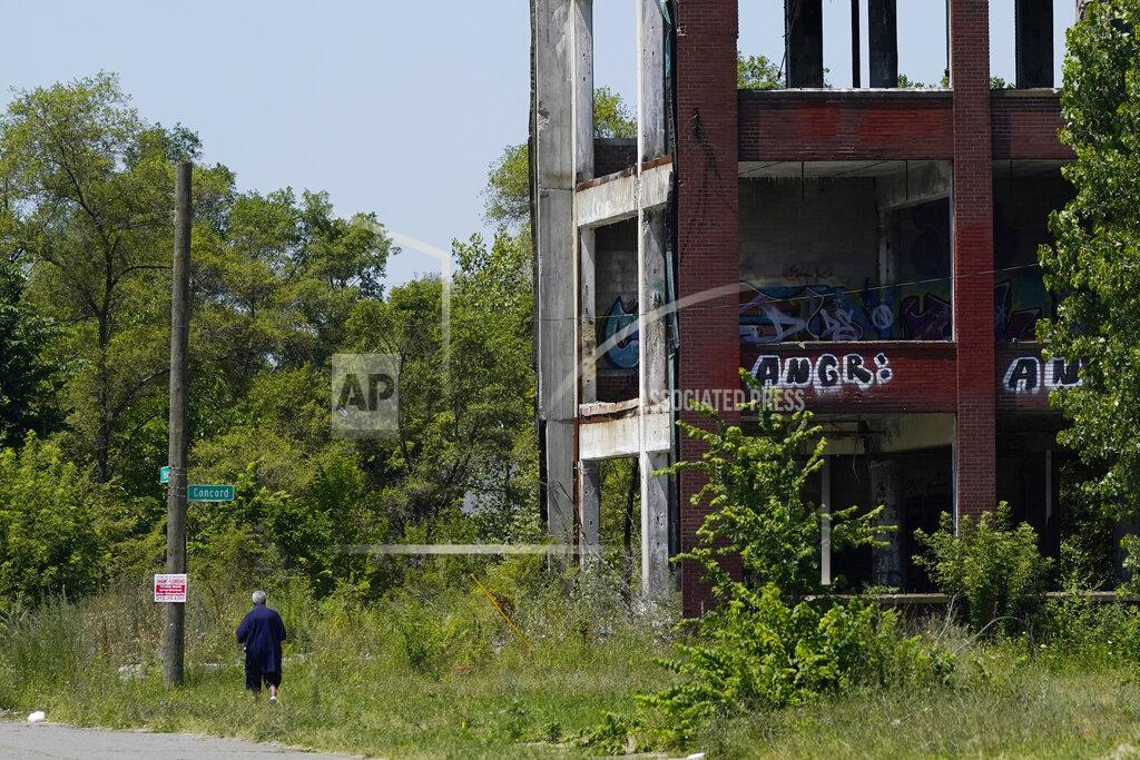 Carlos Osorio Exterior of the Packard Plant on Detroit's east side, Thursday, June 30, 2022. The factory built in the early 1900s turned out high-end cars into the 1950s. It was considered one of the city's automotive jewels, but now is among the nation's most notorious examples of urban blight. Parts of the 3.5 million-square-foot, 40-acre Packard plant complex will be demolished by the year's end. (AP Photo/Carlos Osorio)