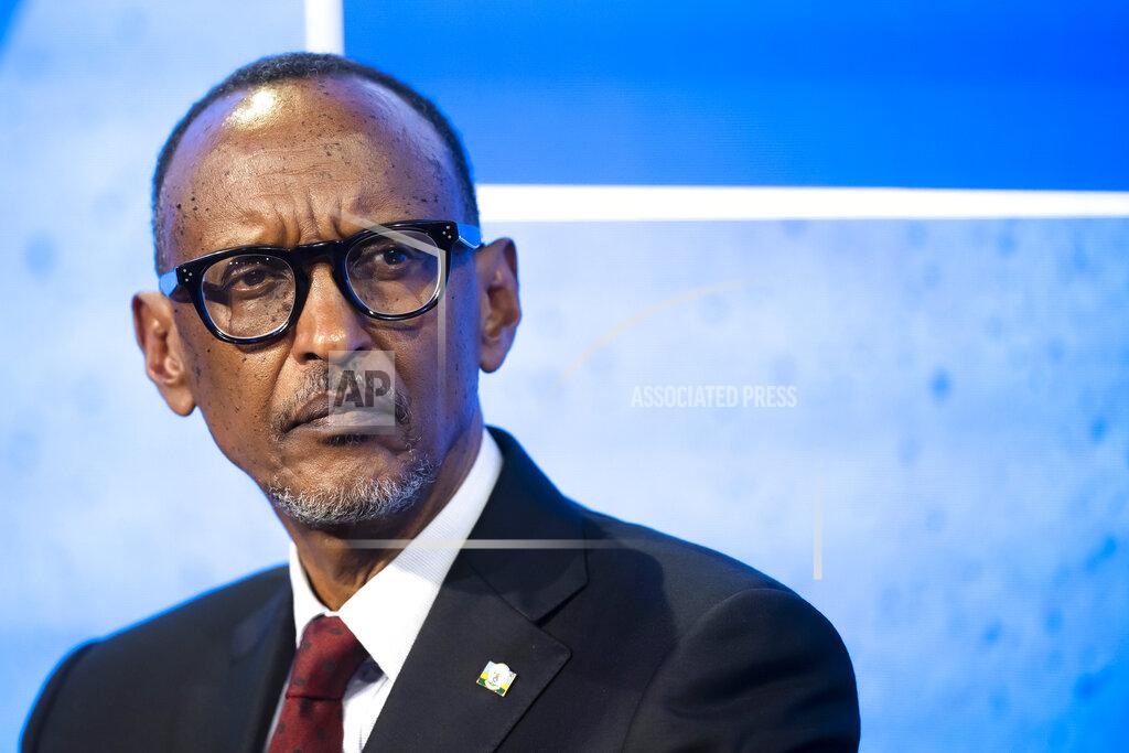 Gian Ehrenzeller Paul Kagame, President of Rwanda attends a session at the 51st annual meeting of the World Economic Forum, WEF, in Davos, Switzerland, on Tuesday, May 24, 2022. (Gian Ehrenzeller/Keystone via AP)