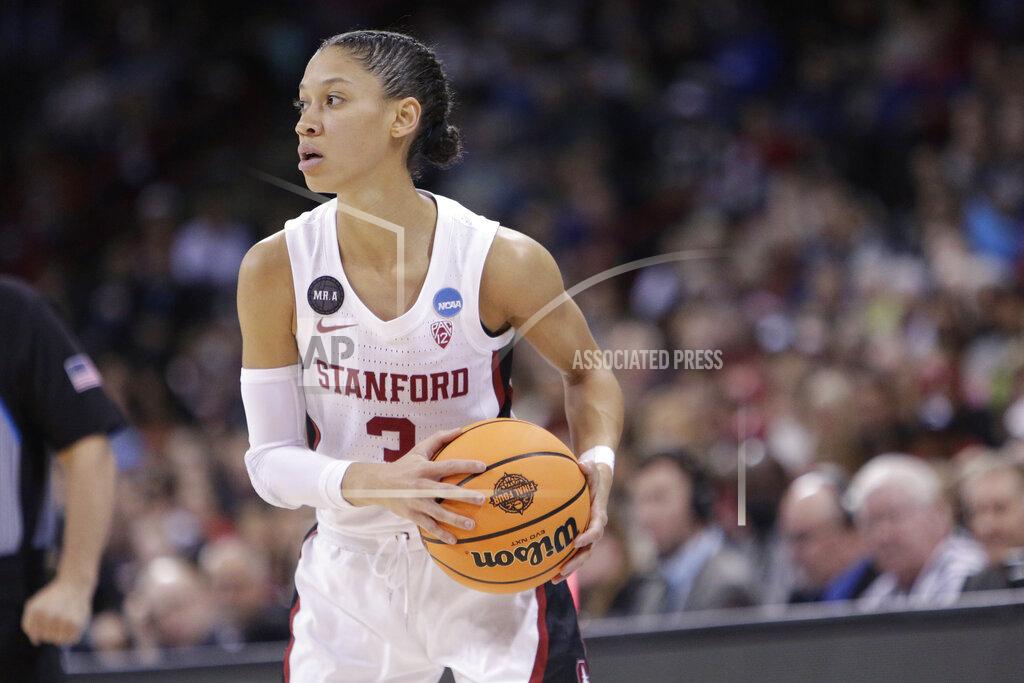 Young Kwak Stanford guard Anna Wilson looks to pass against Maryland during the first half of a college basketball game in the Sweet 16 round of the NCAA tournament, Friday, March 25, 2022, in Spokane, Wash. (AP Photo/Young Kwak)