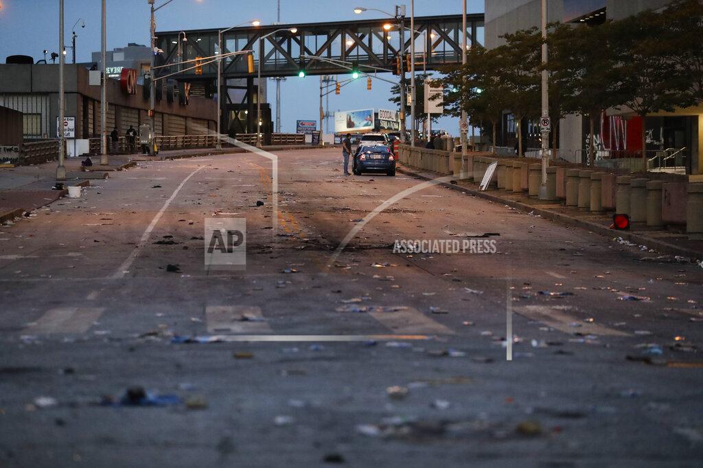 Brynn Anderson Litter fills a street in downtown Atlanta in the aftermath of a demonstration against police violence on Saturday, May 30, 2020, in Atlanta. (AP Photo/Brynn Anderson)