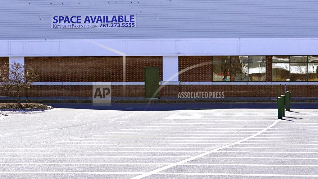 Charles Krupa A "Space Available" real estate sign is posted on the facade of a closed supermarket, Tuesday, March 2, 2021, in Manchester, N.H. After a year of ghostly airports, empty sports stadiums and constant Zoom meetings, growing evidence suggests that the economy is strengthening. Hiring picked up in February 2021. Business restrictions have eased as the pace of viral infections has ebbed. Yet the economy remains far from normal. (AP Photo/Charles Krupa)